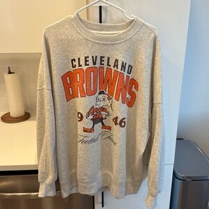 Abercrombie Cleveland browns crew neck size large in perfect condition!